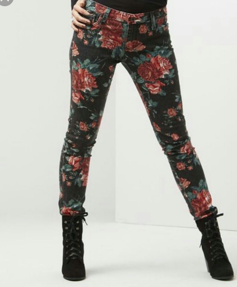 Big Star Alex Mid rise skinny floral jeans - Picture 1 of 4